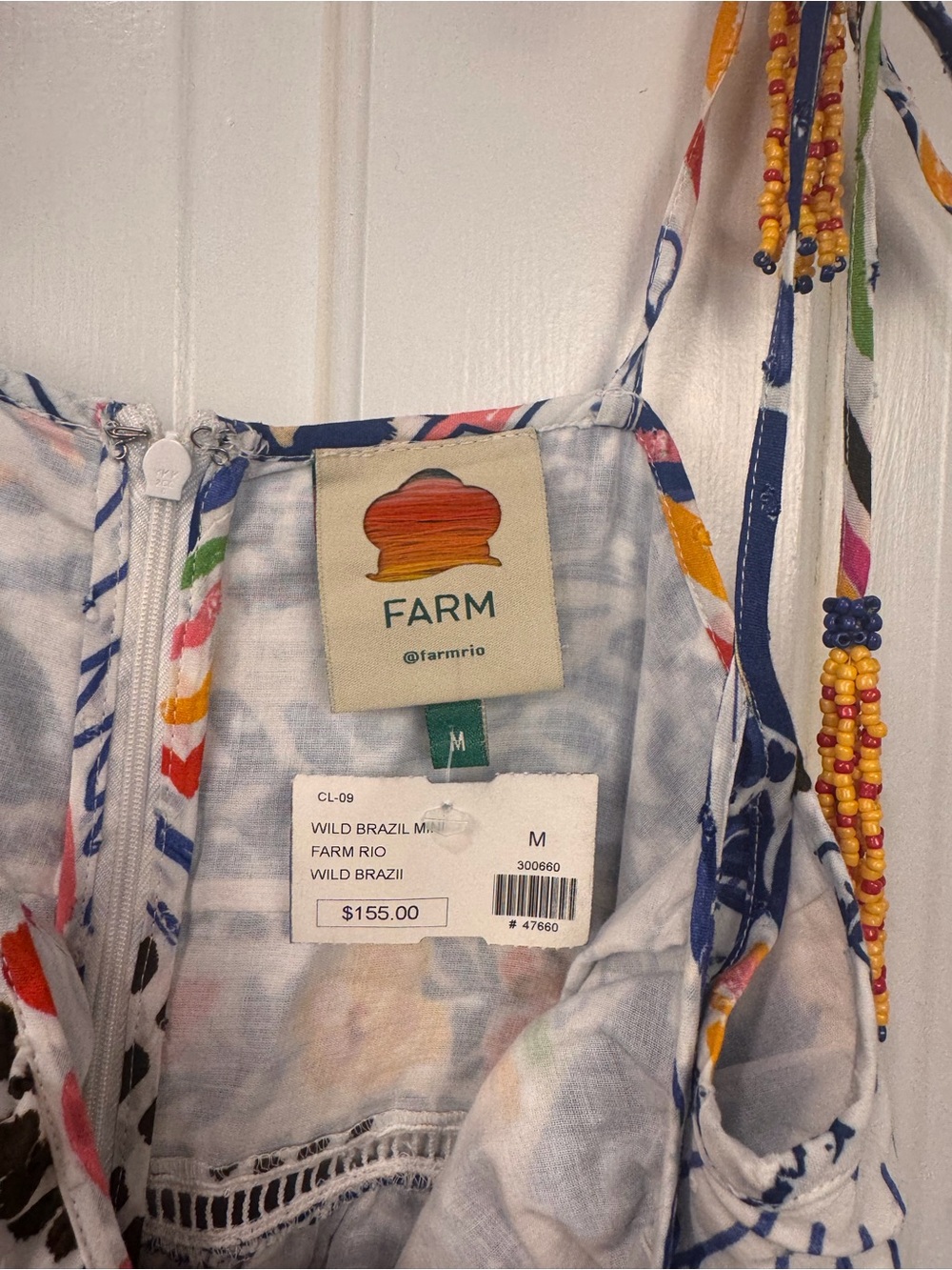 FARM Rio White Sundress with Blue, Yellow & Multicolor Floral Print - Picture 2 of 5